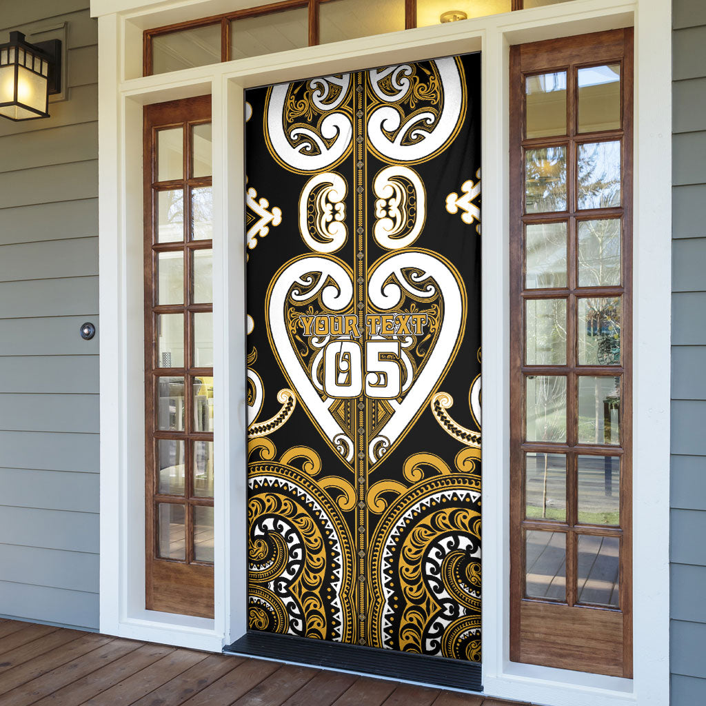 Custom Aotearoa Ngai Te Rangi Door Cover Maori Tribal Pattern LT05 - Polynesian Pride