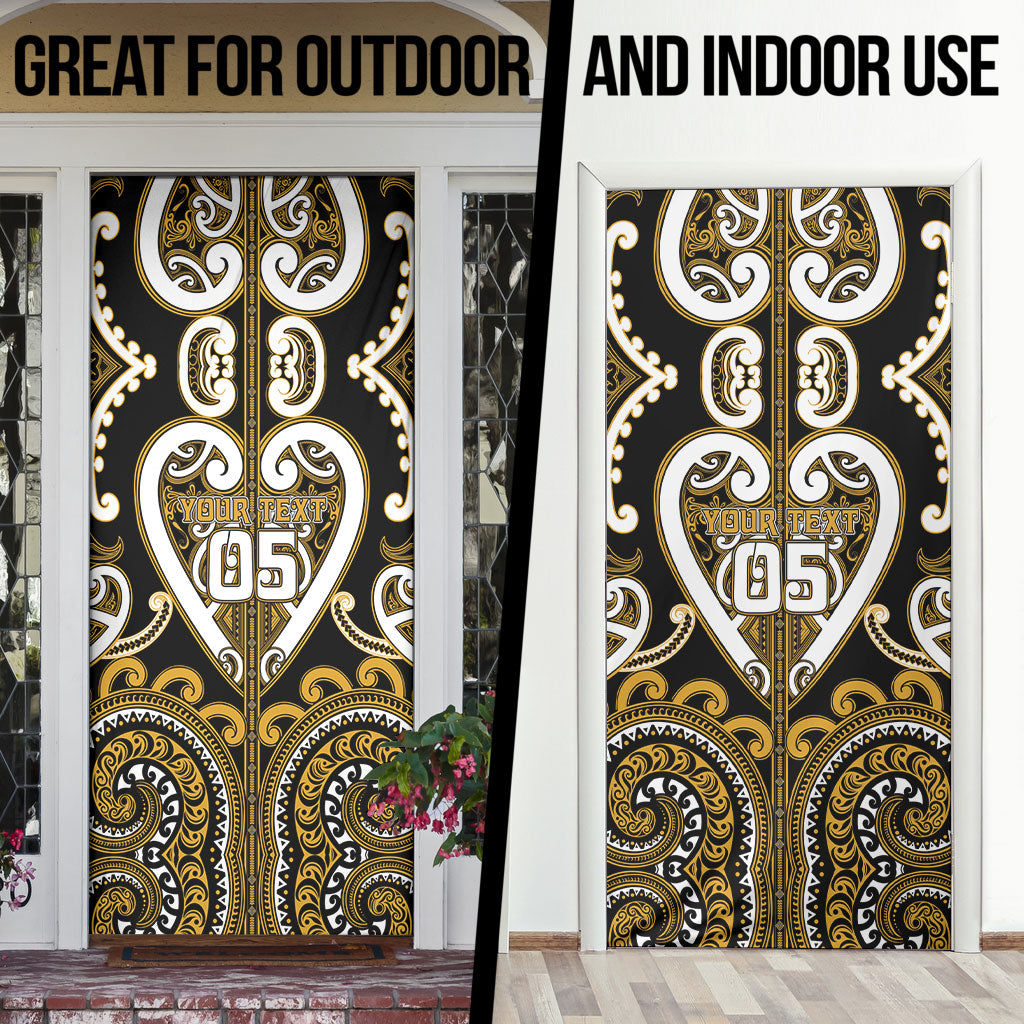 Custom Aotearoa Ngai Te Rangi Door Cover Maori Tribal Pattern LT05 - Polynesian Pride