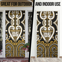 Custom Aotearoa Ngai Te Rangi Door Cover Maori Tribal Pattern LT05 - Polynesian Pride