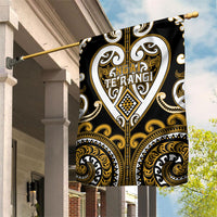 Aotearoa Ngai Te Rangi Garden Flag Maori Tribal Pattern LT05 House Flag Gold - Polynesian Pride