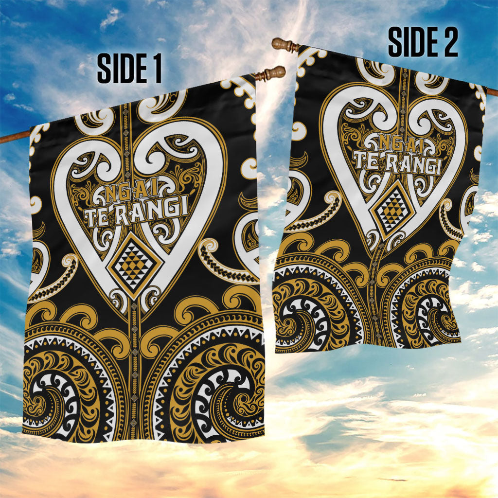 Aotearoa Ngai Te Rangi Garden Flag Maori Tribal Pattern LT05 - Polynesian Pride