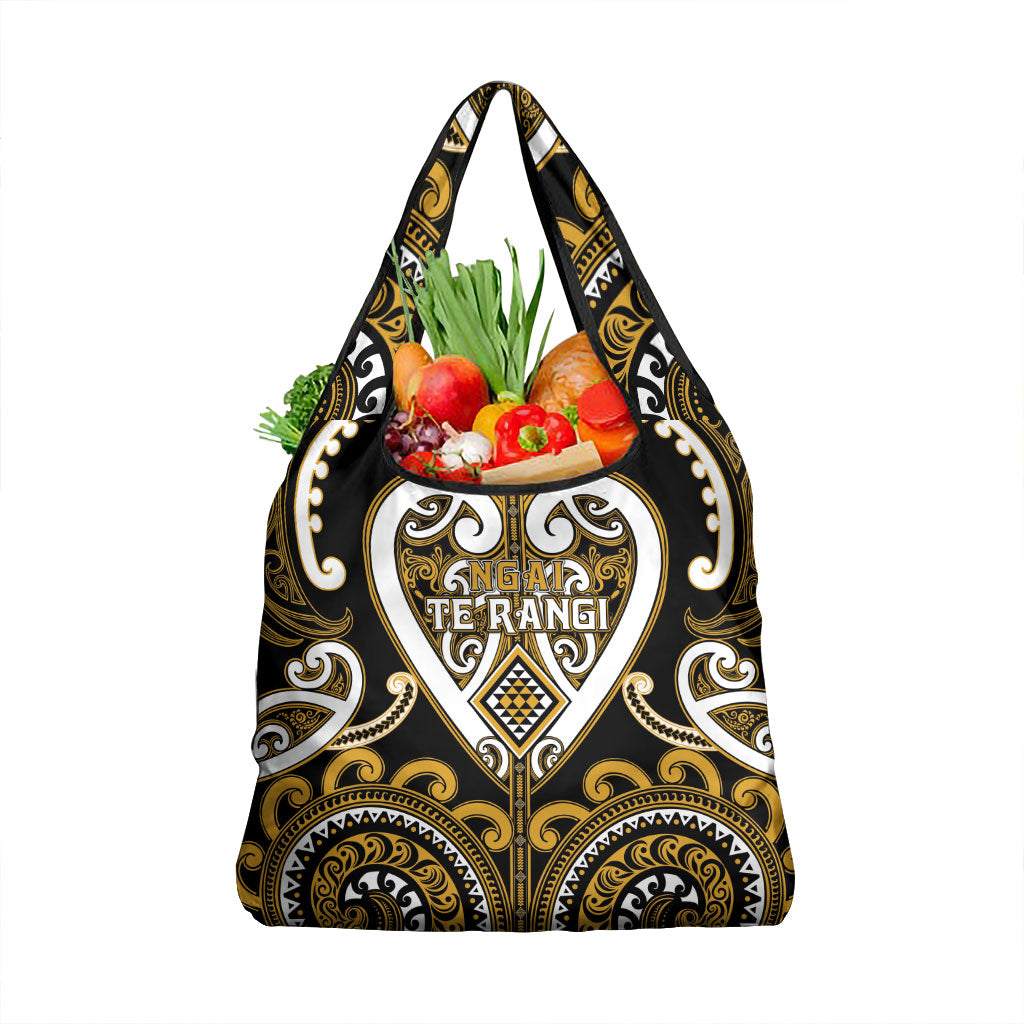 Aotearoa Ngai Te Rangi Grocery Bag Maori Tribal Pattern LT05 1-pack One Size Gold - Polynesian Pride