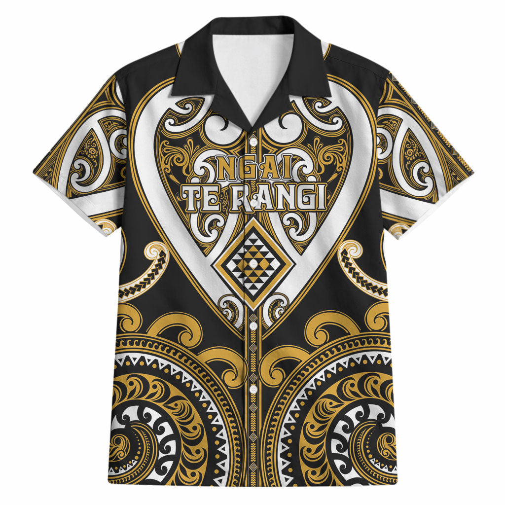 Custom Aotearoa Ngai Te Rangi Hawaiian Shirt Maori Tribal Pattern LT05 Gold - Polynesian Pride