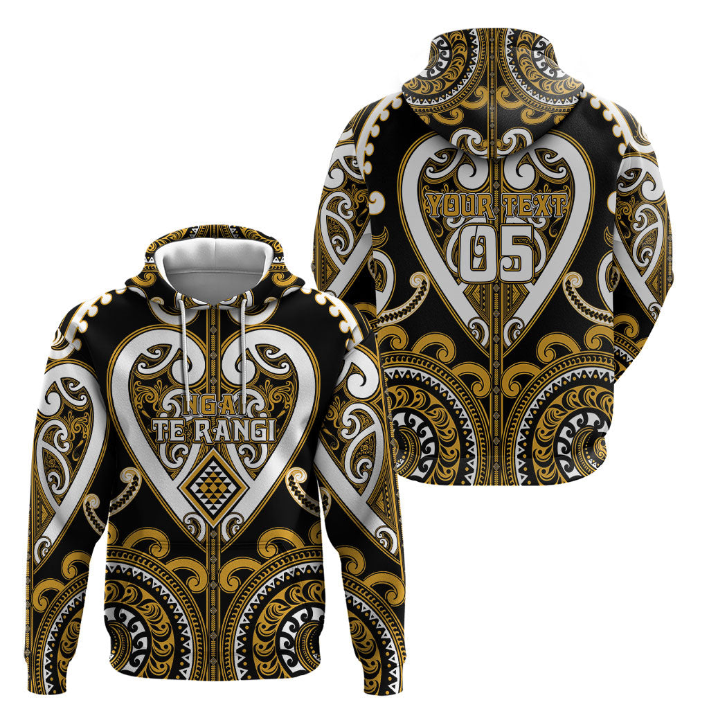 Custom Aotearoa Ngai Te Rangi Hoodie Maori Tribal Pattern LT05 - Polynesian Pride
