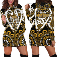 Custom Aotearoa Ngai Te Rangi Hoodie Dress Maori Tribal Pattern LT05 - Polynesian Pride