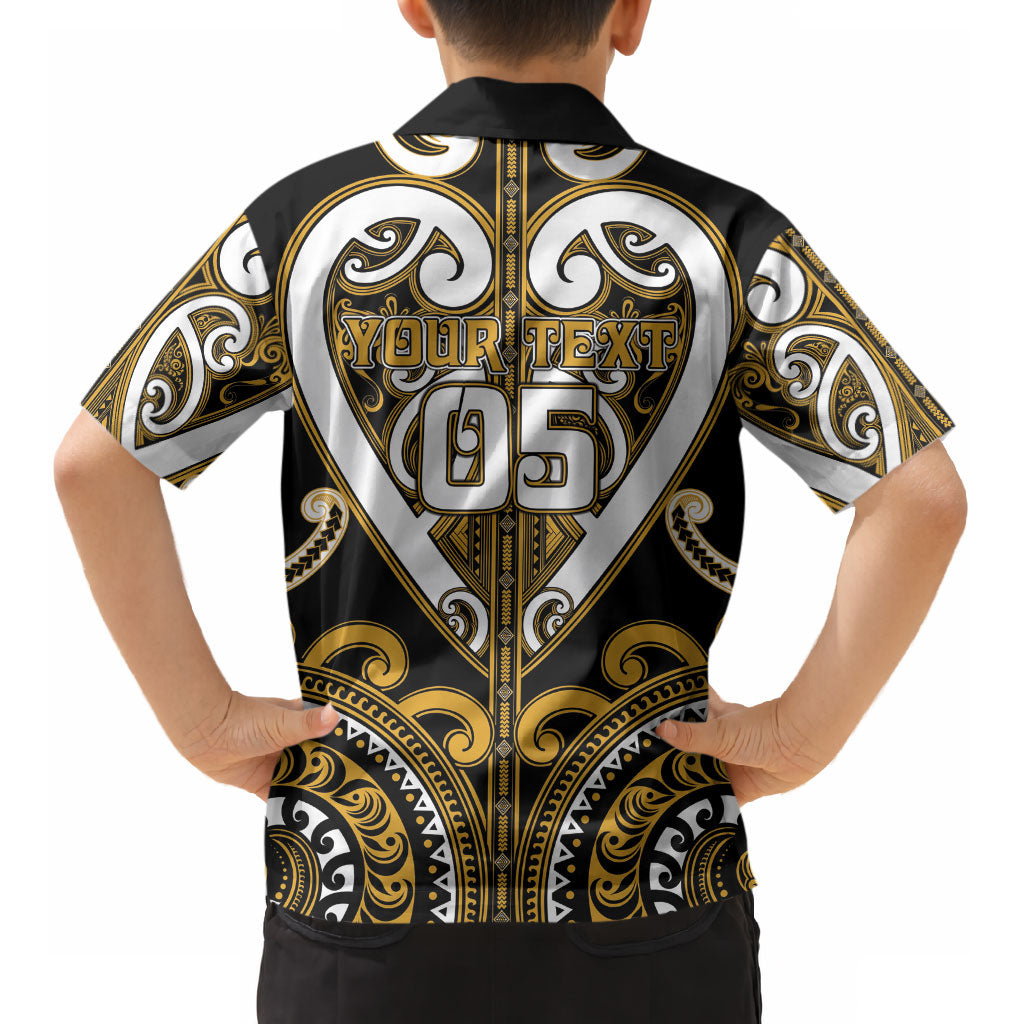 Custom Aotearoa Ngai Te Rangi Kid Hawaiian Shirt Maori Tribal Pattern LT05 - Polynesian Pride