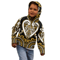Custom Aotearoa Ngai Te Rangi Kid Hoodie Maori Tribal Pattern LT05 - Polynesian Pride