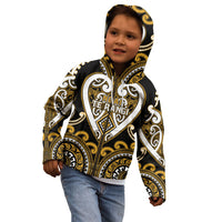 Custom Aotearoa Ngai Te Rangi Kid Hoodie Maori Tribal Pattern LT05 - Polynesian Pride
