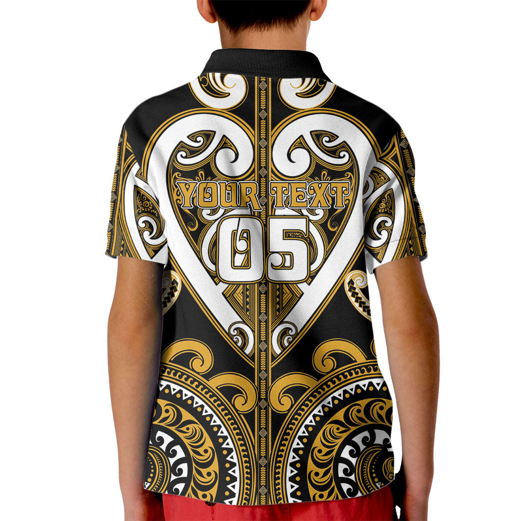 Custom Aotearoa Ngai Te Rangi Kid Polo Shirt Maori Tribal Pattern LT05 - Polynesian Pride