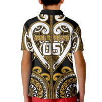 Custom Aotearoa Ngai Te Rangi Kid Polo Shirt Maori Tribal Pattern LT05 - Polynesian Pride