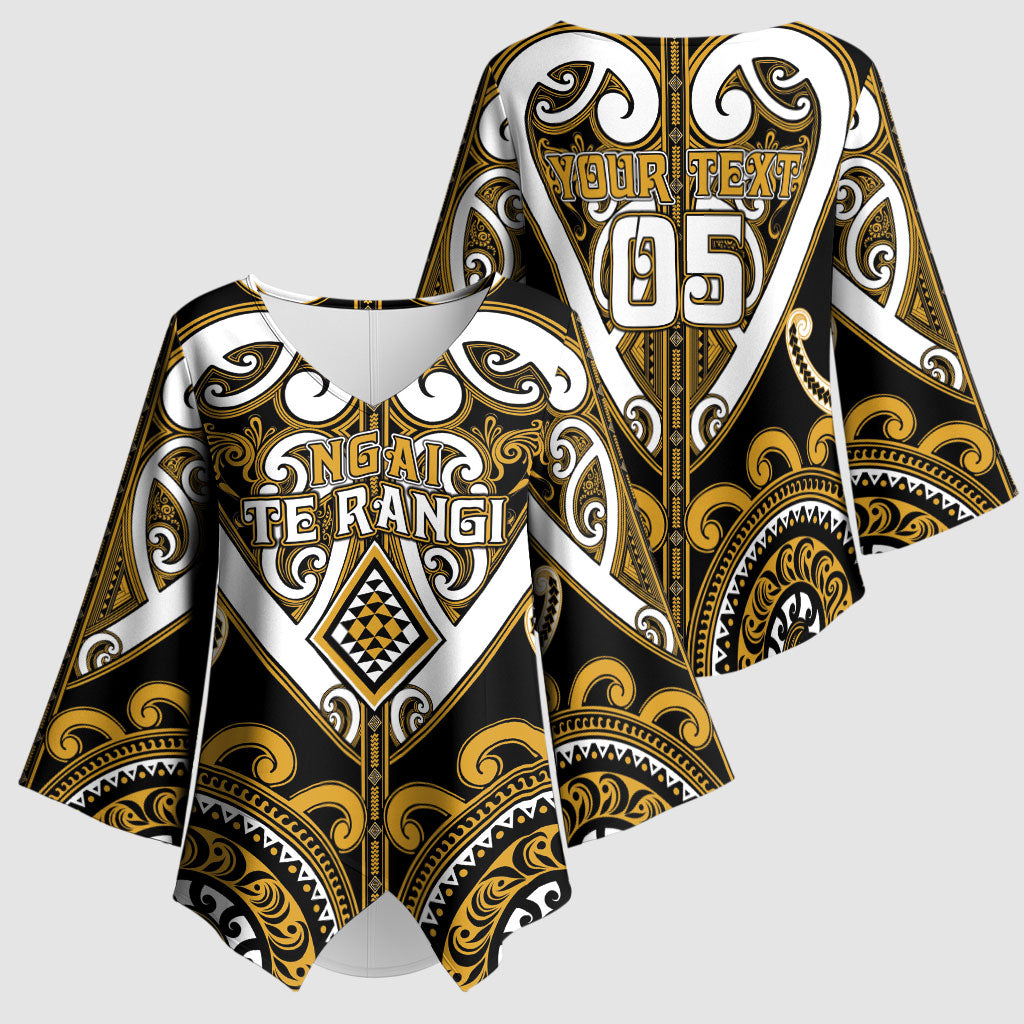 Custom Aotearoa Ngai Te Rangi Kimono Sleeve Blouse Maori Tribal Pattern LT05 - Polynesian Pride