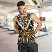Custom Aotearoa Ngai Te Rangi Men Tank Top Maori Tribal Pattern LT05 Gold - Polynesian Pride