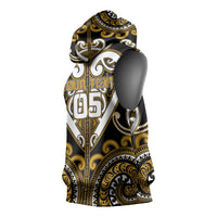 Custom Aotearoa Ngai Te Rangi Sleeveless Hoodie Maori Tribal Pattern LT05 - Polynesian Pride