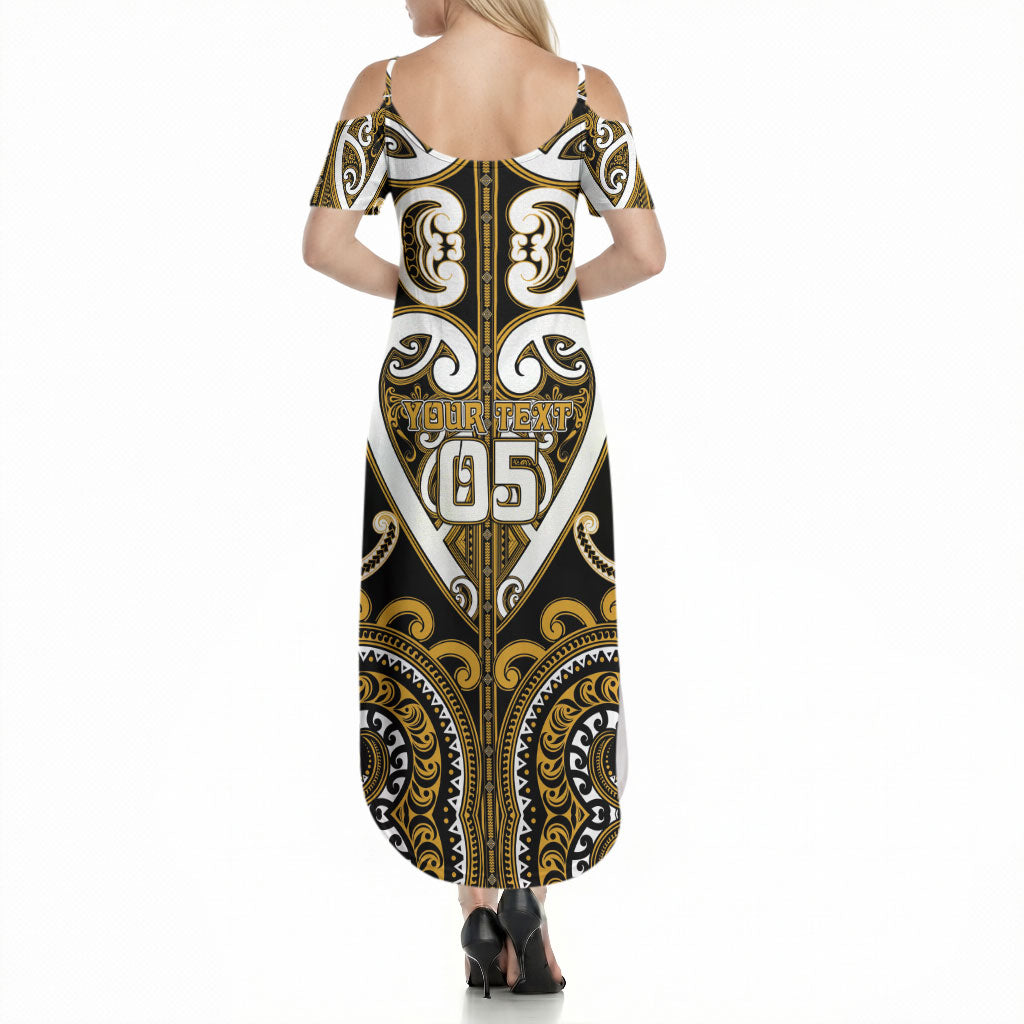 Custom Aotearoa Ngai Te Rangi Summer Maxi Dress Maori Tribal Pattern LT05 - Polynesian Pride