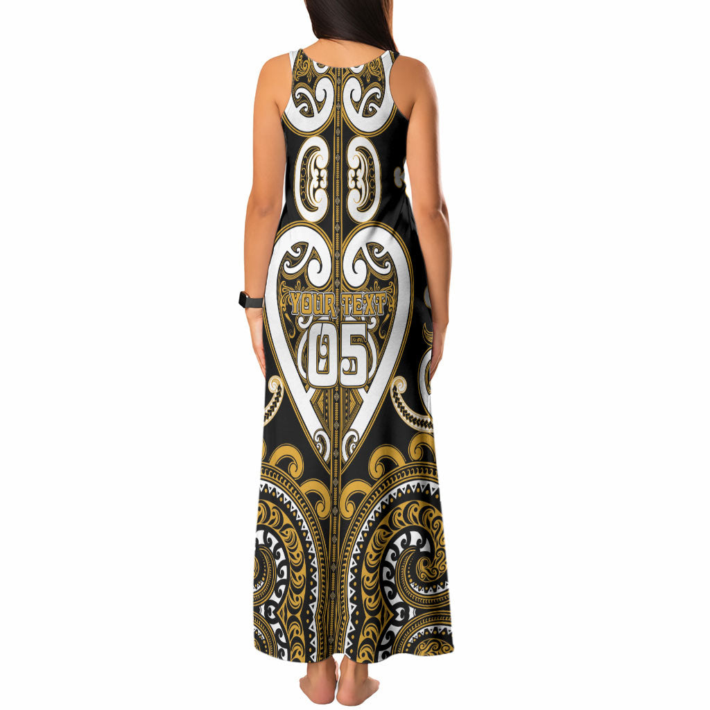 Custom Aotearoa Ngai Te Rangi Tank Maxi Dress Maori Tribal Pattern LT05 - Polynesian Pride