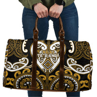 Aotearoa Ngai Te Rangi Travel Bag Maori Tribal Pattern LT05 Gold - Polynesian Pride