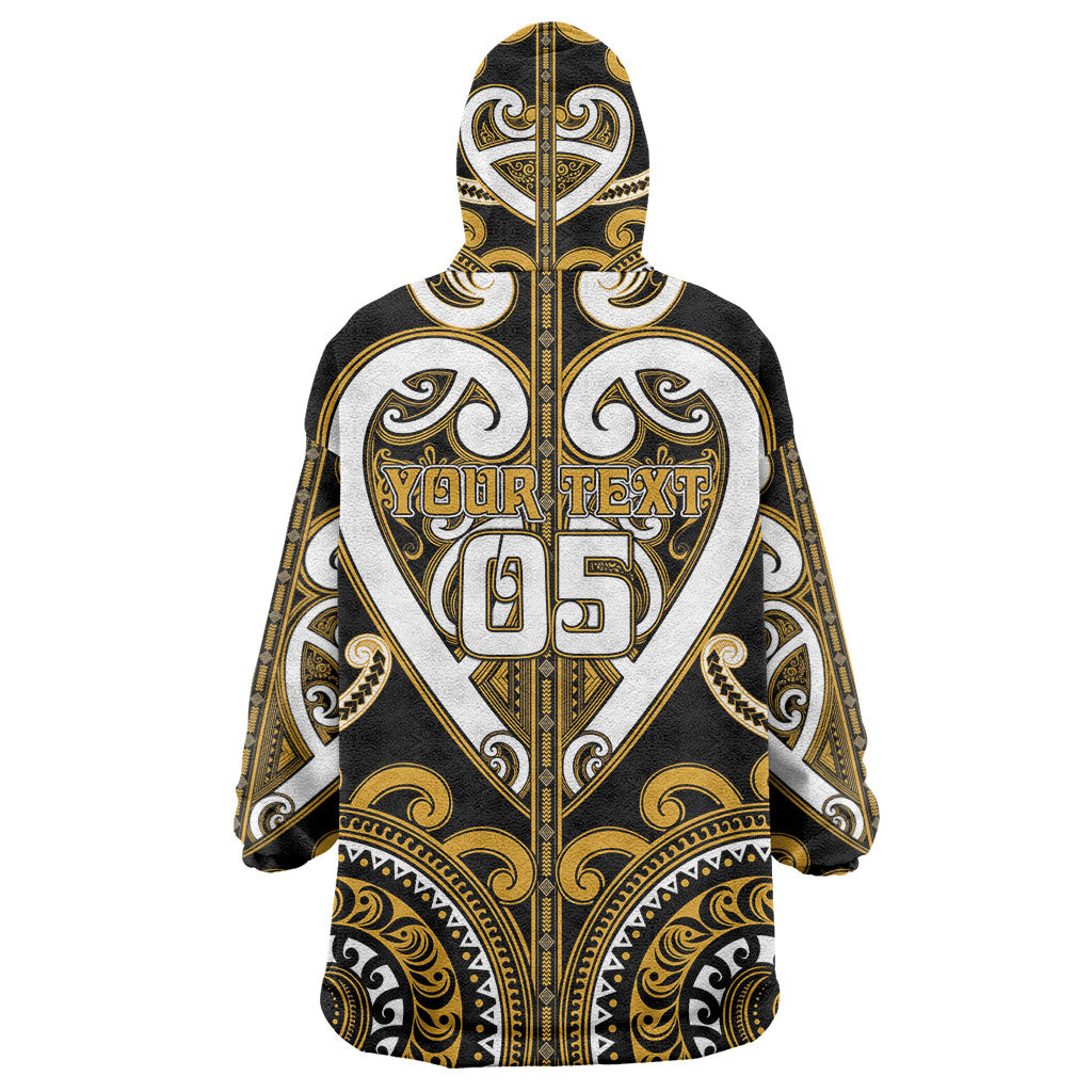 Custom Aotearoa Ngai Te Rangi Wearable Blanket Hoodie Maori Tribal Pattern LT05 - Polynesian Pride