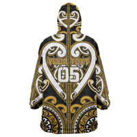 Custom Aotearoa Ngai Te Rangi Wearable Blanket Hoodie Maori Tribal Pattern LT05 - Polynesian Pride