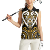 Custom Aotearoa Ngai Te Rangi Women Sleeveless Polo Shirt Maori Tribal Pattern LT05 - Polynesian Pride