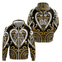 Custom Aotearoa Ngai Te Rangi Zip Hoodie Maori Tribal Pattern LT05 - Polynesian Pride