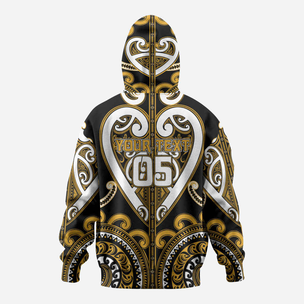 Custom Aotearoa Ngai Te Rangi Zip Hoodie Maori Tribal Pattern LT05 - Polynesian Pride
