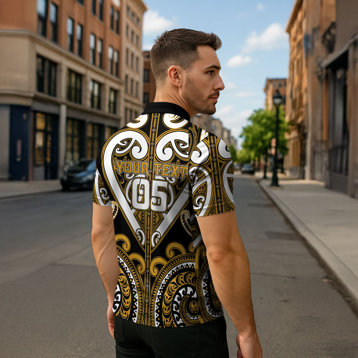 Custom Aotearoa Ngai Te Rangi Zipper Polo Shirt Maori Tribal Pattern LT05 - Polynesian Pride