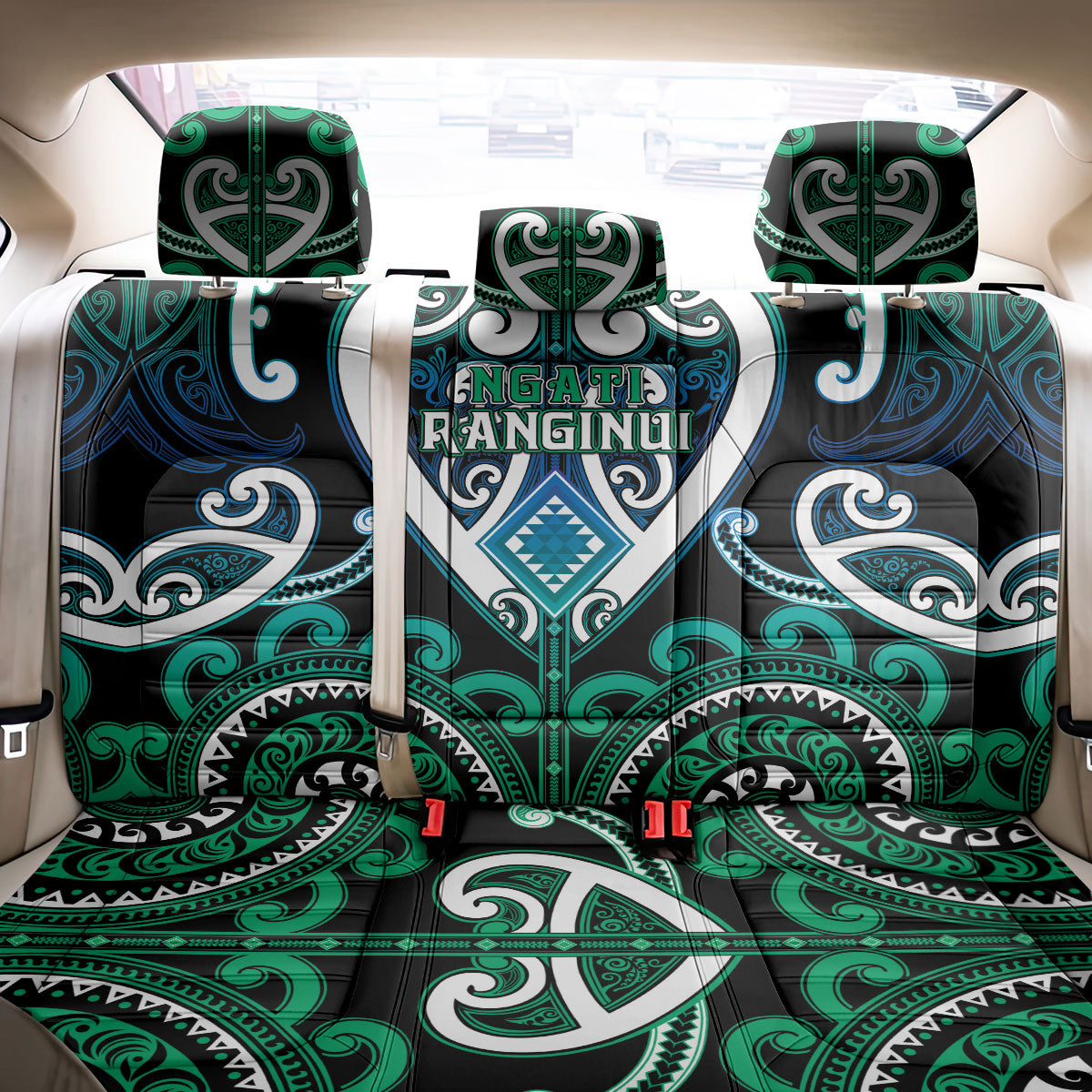 Aotearoa Ngati Ranginui Back Car Seat Cover Maori Tribal Pattern LT05 - Polynesian Pride