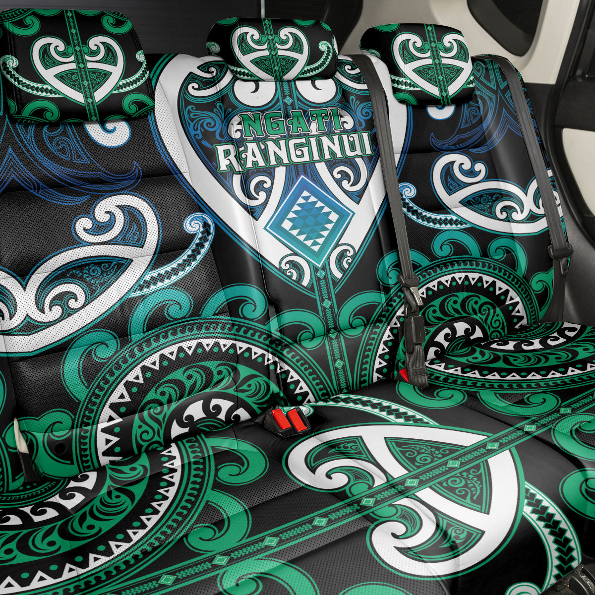 Aotearoa Ngati Ranginui Back Car Seat Cover Maori Tribal Pattern LT05 - Polynesian Pride