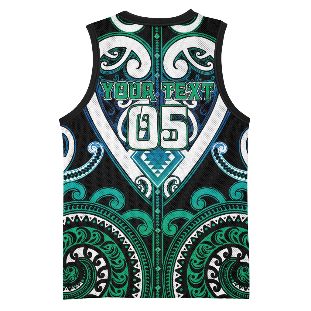 Custom Aotearoa Ngati Ranginui Basketball Jersey Maori Tribal Pattern LT05 - Polynesian Pride