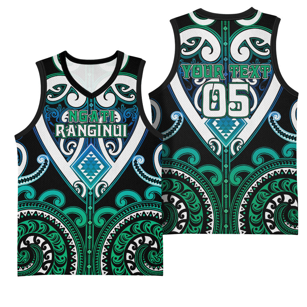 Custom Aotearoa Ngati Ranginui Basketball Jersey Maori Tribal Pattern LT05 - Polynesian Pride