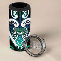 Custom Aotearoa Ngati Ranginui 4 in 1 Can Cooler Tumbler Maori Tribal Pattern LT05 - Polynesian Pride