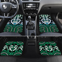 Custom Aotearoa Ngati Ranginui Car Mats Maori Tribal Pattern LT05 Set 4pcs Cyan - Polynesian Pride