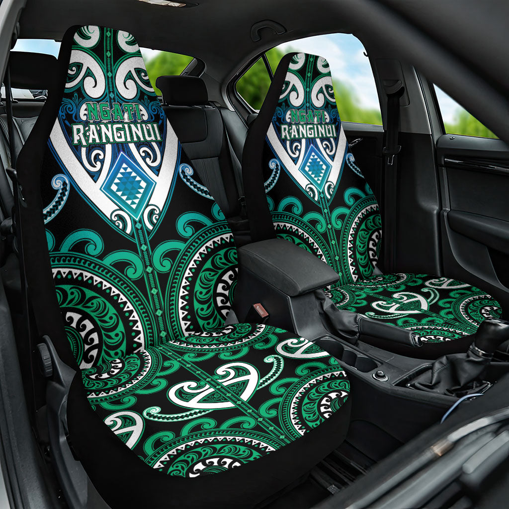 Aotearoa Ngati Ranginui Car Seat Cover Maori Tribal Pattern LT05 One Size Cyan - Polynesian Pride