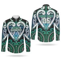 Custom Aotearoa Ngati Ranginui Couples Matching Off Shoulder Short Dress and Long Sleeve Button Shirt Maori Tribal Pattern LT05 - Polynesian Pride