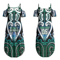 Custom Aotearoa Ngati Ranginui Couples Matching Summer Maxi Dress and Hawaiian Shirt Maori Tribal Pattern LT05 - Polynesian Pride