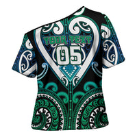 Custom Aotearoa Ngati Ranginui Cross Shoulder Shirt Maori Tribal Pattern LT05 - Polynesian Pride