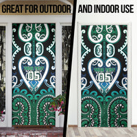 Custom Aotearoa Ngati Ranginui Door Cover Maori Tribal Pattern LT05 - Polynesian Pride