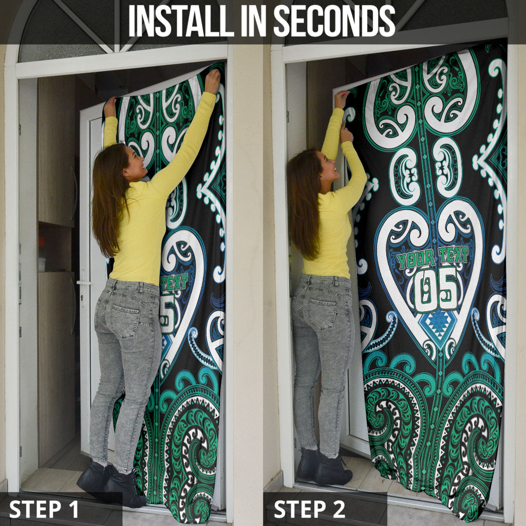 Custom Aotearoa Ngati Ranginui Door Cover Maori Tribal Pattern LT05 - Polynesian Pride