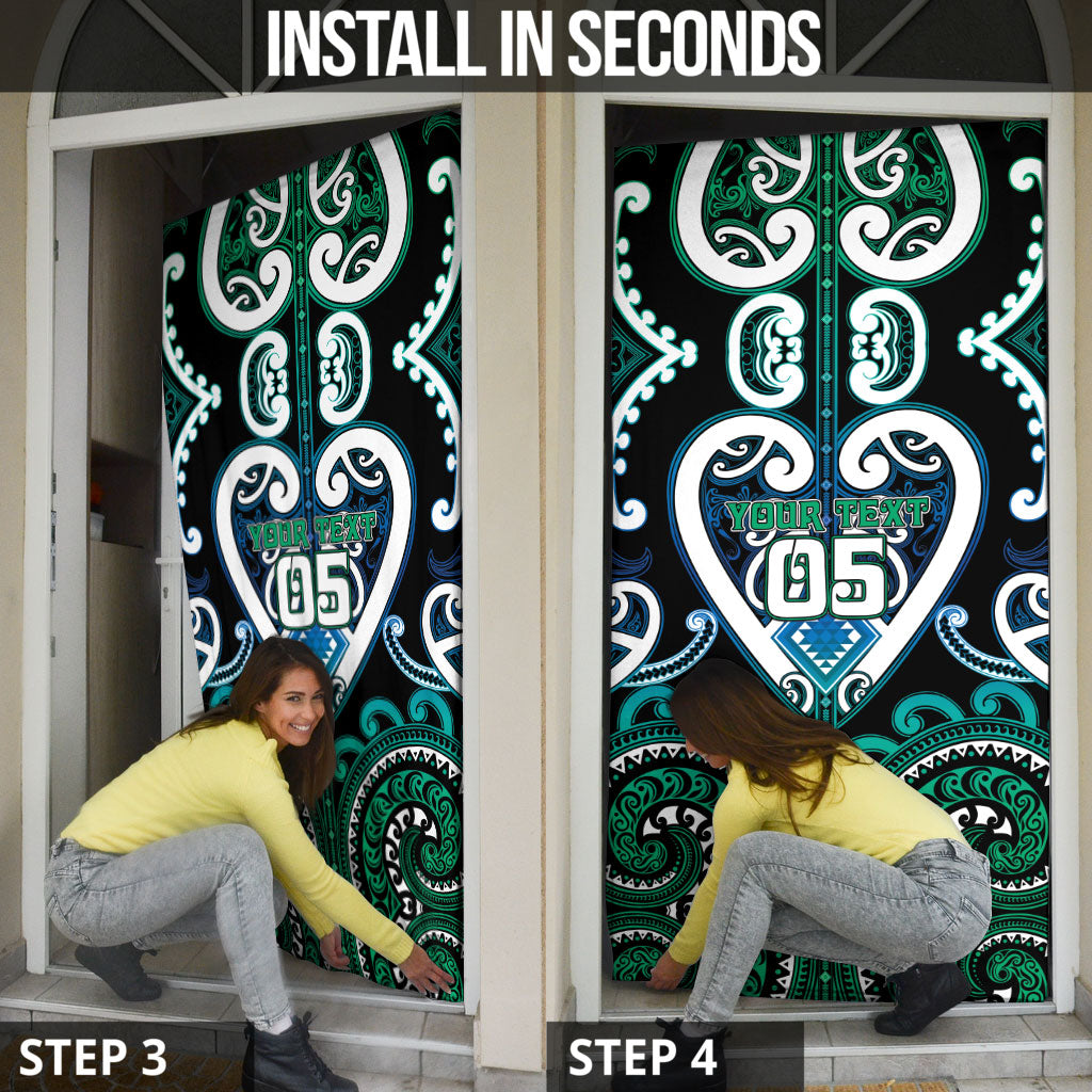Custom Aotearoa Ngati Ranginui Door Cover Maori Tribal Pattern LT05 - Polynesian Pride