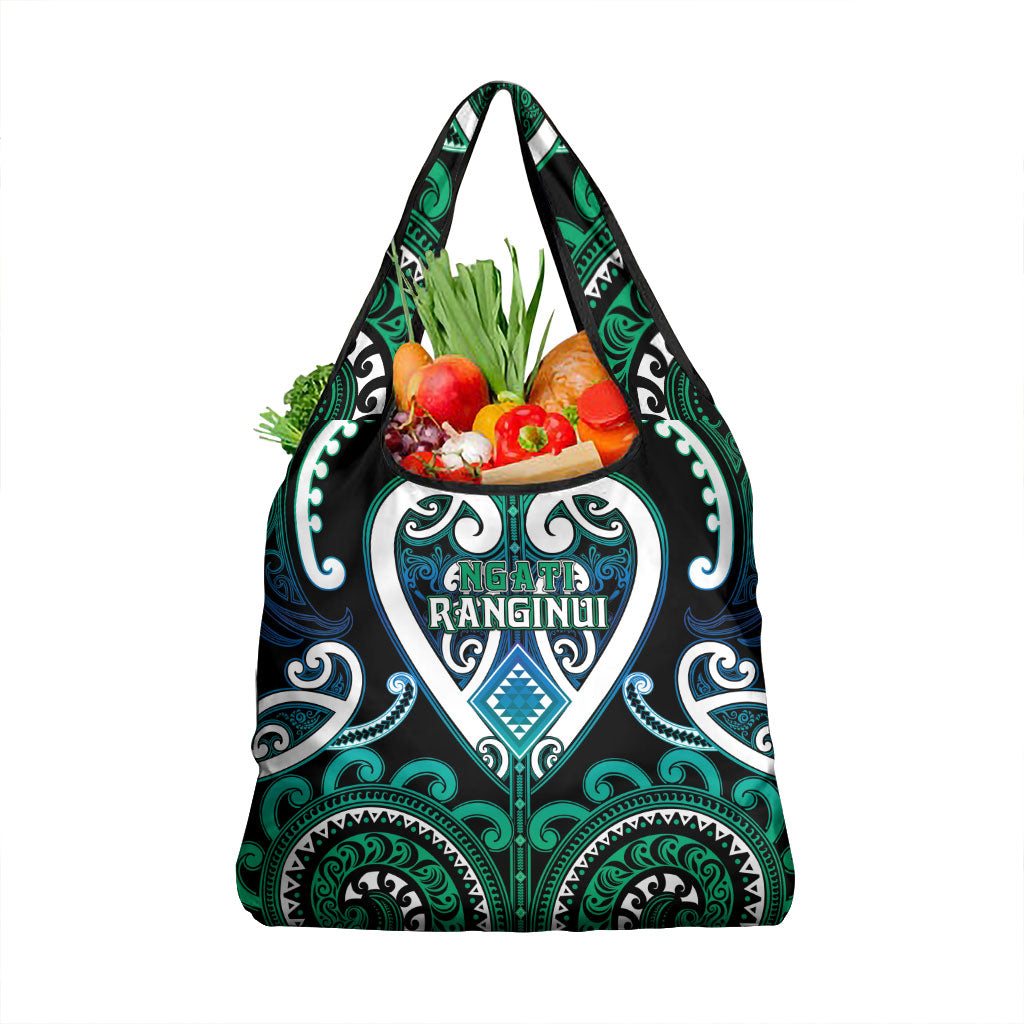 Aotearoa Ngati Ranginui Grocery Bag Maori Tribal Pattern LT05 1-pack One Size Cyan - Polynesian Pride