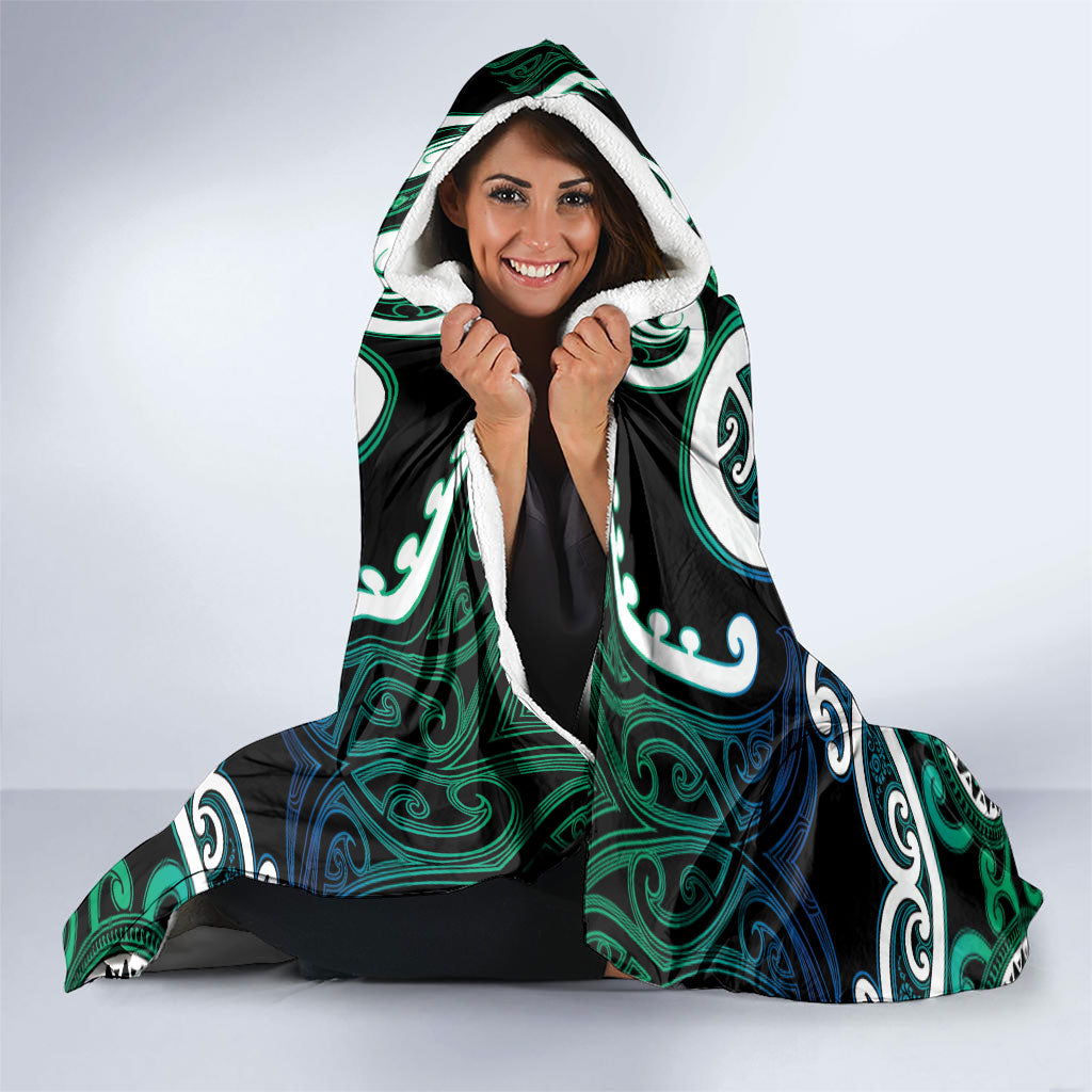 Aotearoa Ngati Ranginui Hooded Blanket Maori Tribal Pattern LT05 - Polynesian Pride