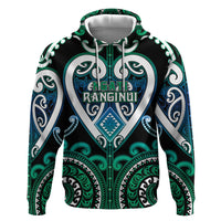 Custom Aotearoa Ngati Ranginui Hoodie Maori Tribal Pattern LT05 Pullover Hoodie Cyan - Polynesian Pride