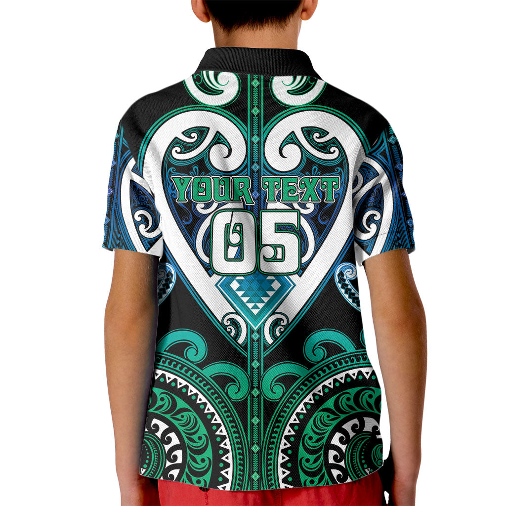 Custom Aotearoa Ngati Ranginui Kid Polo Shirt Maori Tribal Pattern LT05 - Polynesian Pride