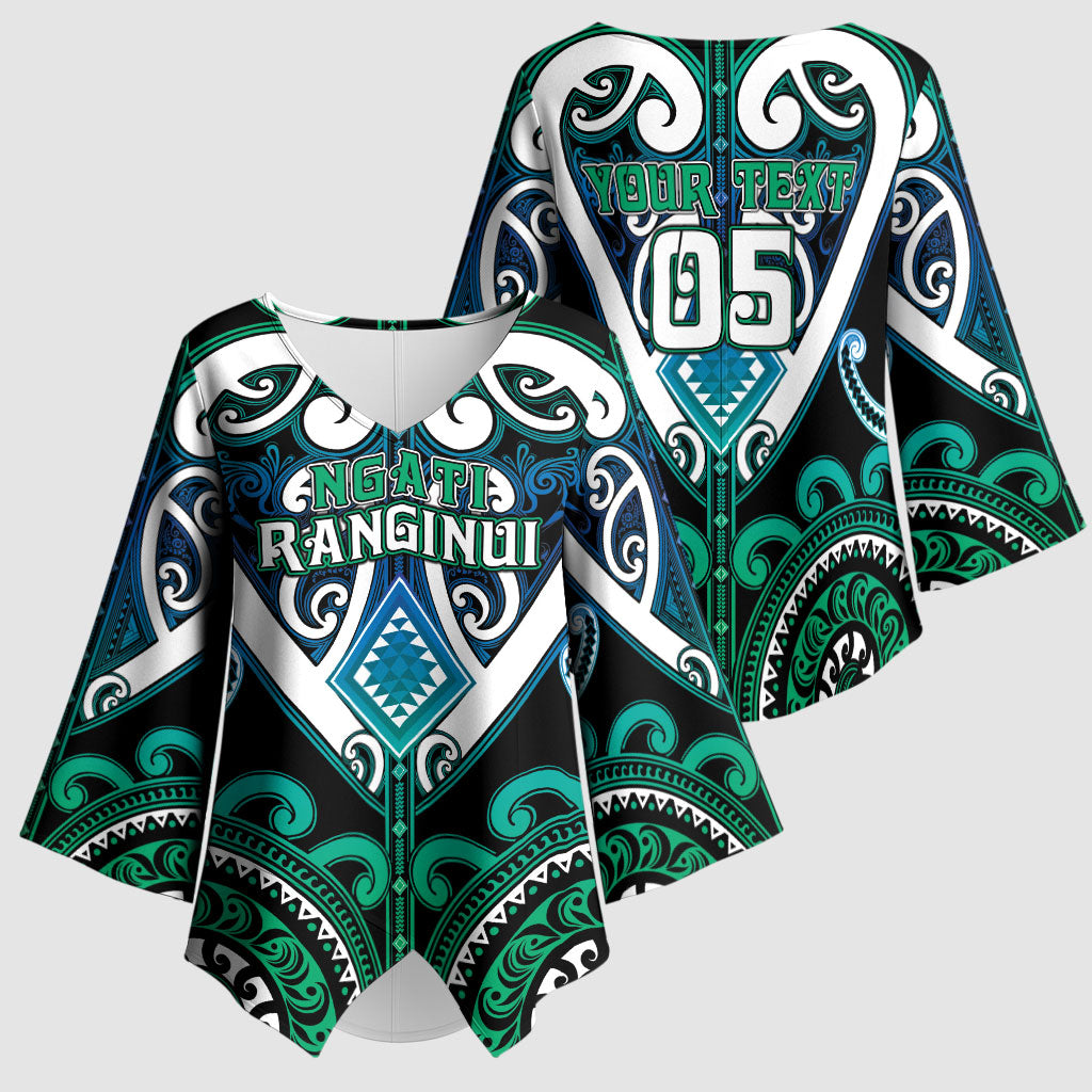 Custom Aotearoa Ngati Ranginui Kimono Sleeve Blouse Maori Tribal Pattern LT05 - Polynesian Pride