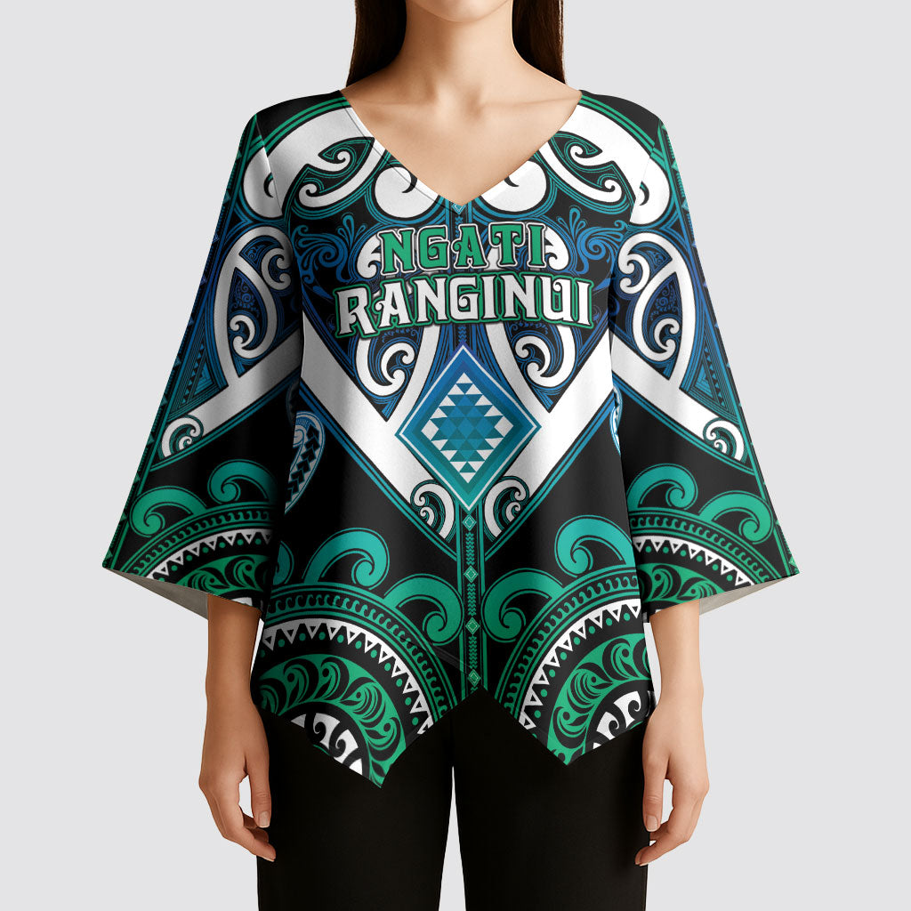 Custom Aotearoa Ngati Ranginui Kimono Sleeve Blouse Maori Tribal Pattern LT05 - Polynesian Pride