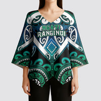 Custom Aotearoa Ngati Ranginui Kimono Sleeve Blouse Maori Tribal Pattern LT05 - Polynesian Pride