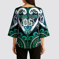 Custom Aotearoa Ngati Ranginui Kimono Sleeve Blouse Maori Tribal Pattern LT05 - Polynesian Pride
