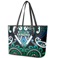 Aotearoa Ngati Ranginui Leather Tote Bag Maori Tribal Pattern LT05 - Polynesian Pride