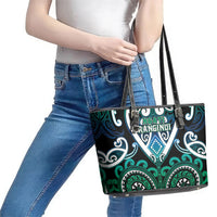 Aotearoa Ngati Ranginui Leather Tote Bag Maori Tribal Pattern LT05 - Polynesian Pride