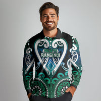 Custom Aotearoa Ngati Ranginui Long Sleeve Polo Shirt Maori Tribal Pattern LT05 - Polynesian Pride